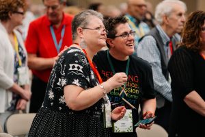 Sarah Grant, clergy, lgbt, Diane Gilbert, annual conference 2019