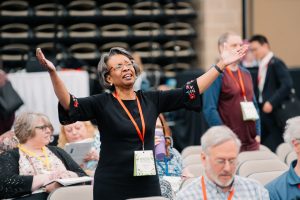 Catherine Williams, African American Woman, praise, worship, annual conference 2019